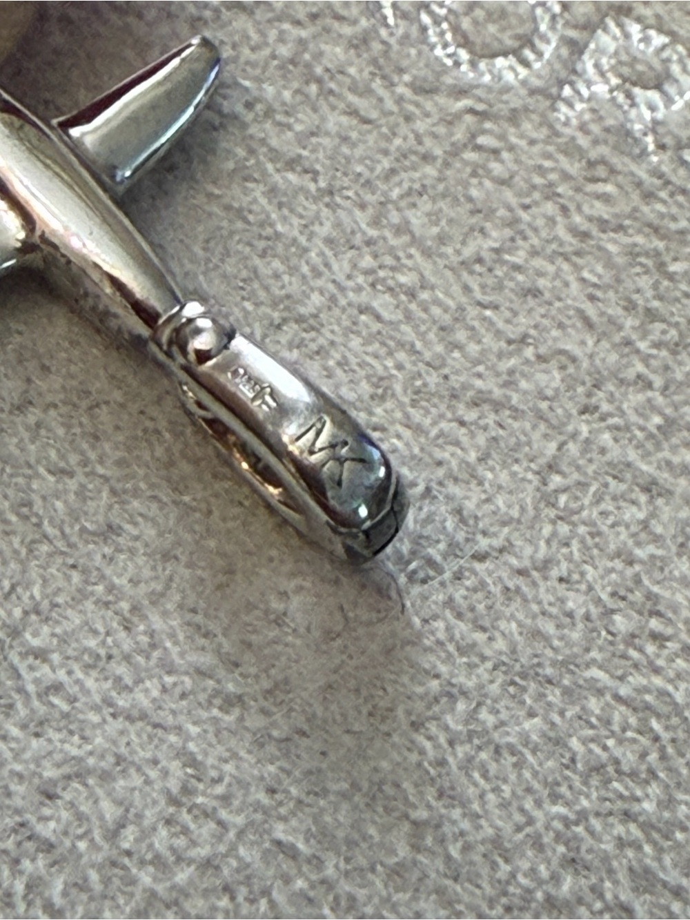 Michael Kors Silver Airplane Charm with Crystal Accents - Picture 4 of 5
